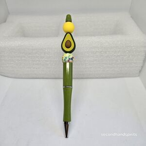 Avocado Food Themed Plastic Beaded Pen